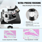 Charger l'image dans la visionneuse de galerie, Microscope Trinocular Composé SucceBuy 40X-2500/40X-5000X avec Illumination LED et Interface Externe
