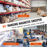 Load image into Gallery viewer, Amocart Hanging Magnetic Sweeper Pickup Tool Nail Hang-Type Magnetic Forklift Sweeper Industrial Grade Magnets Steel Mate
