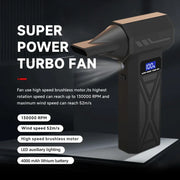Load image into Gallery viewer, Powerful Air Blower 130000Rpm 4 Gear Adjustable Turbo Jet Blower With Led Light Battery Display Cordless Compressed Air Duster
