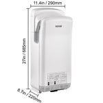 Amocart Hand Dryer Machinery Automatic High-speed Jet Double-sided Secure Robust Material Blade for Washroom Multicolor
