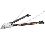 Amocart 5500 lbs Tow Bar with Chains Powder-Coating Bumper-Mounted Towing Coupler Fits 2in Ball Hitch for RV Car Trailer Truck