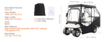 Amocart Golf Cart Enclosure 420D Polyester Driving Enclosure with 4-Sided Transparent Windows 4 Passenger Club Car Cover