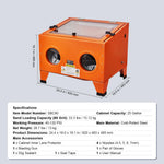 Amocart Sandblasting Cabinet 25/40/60 Gallon Portable Benchtop Sand Blaster with Blasting Gun Nozzles for Paint Stain Rust