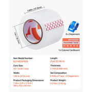 Load image into Gallery viewer, Amocart 1.5in Core 6 Rolls Clear Packing Tape with Dispenser 2.7 Mil Shipping Tape Designed for Moving Boxes Storage Mailing
