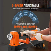Load image into Gallery viewer, SucceBuy Benchtop Wood Lathe 10inx18in / 14inx40in EU-230V US-120V Power Wood Turning Lathe Machine Variable Speeds Woodworking - AMOCART
