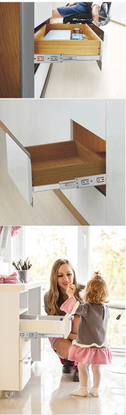 Load image into Gallery viewer, Amocart Drawer Slides Side Mount Rails Heavy Duty Full Extension Steel Track Noiseless Guide Cabinet 100Lbs Load Capacity
