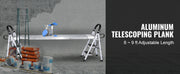Load image into Gallery viewer, SucceBuy Telescoping Aluminum Work Plank 6-9 ft  500lbs Capacity 12.5 inch Width Aluminum Scaffold Plank Extension Staging Plank
