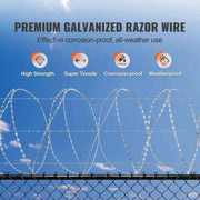 Bild in Galerie-Viewer laden, SucceBuy Razor Wires Razor Barbed Wire Razor Wire Fencing Fence Double Spiral Barbed Wire Galvanized Wire Rolls Razor for Garden
