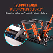 Load image into Gallery viewer, SucceBuy Steel Hydraulic Motorcycle Jack Stand 1500LBS ATV Scissor Lift Jack 4.7"-15" Scissor Lift Jack Stand for Motorcycle ATV
