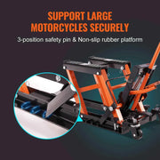 Load image into Gallery viewer, Amocart Steel Hydraulic Motorcycle Jack Stand 1500 LBS ATV Scissor Lift  4.7"-15" Scissor Lift Jack Stand for Motorcycle ATV
