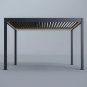 Load image into Gallery viewer, Customized Waterproof Sunshade Glass Sliding Outdoor Pergola Aluminum Motorized Louvered Pergola with Motorized Roof
