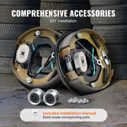 Load image into Gallery viewer, SucceBuy 2Pcs 3500/7000lbs Electric Trailer Brake Assembly Self-Adjusting Axle Backing Plates for Brake System Part Replacement
