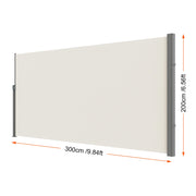 Load image into Gallery viewer, Amocart Retractable Side Awning Outdoor Privacy Polyester Water-proof Retractable Patio Screen UV 30+ Room Divider Wind Screen

