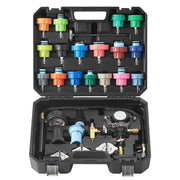 Load image into Gallery viewer, Amocart 28 Pcs Universal Radiator Pressure Tester Kit Manual Pump Color-coded Steel Test Cap Adapter Toolbox For Car Motorcycle
