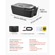 Bild in Galerie-Viewer laden, SucceBuy 12 Volt Refrigerator 20L/35L Car Fridge for Tesla Model 3/Model Y Portable Electric Freezer Compressor with APP Control

