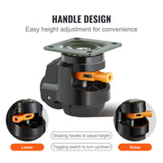 Load image into Gallery viewer, SucceBuy 4Pcs Leveling Casters Heavy Duty Swivel Caster Wheels with Handle Design Height Adjustable Feet for Workbench Machine
