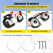 Load image into Gallery viewer, SucceBuy Portable BandSaw 5Inch Cutting Capacity Cordless Variable Speed 10Amp Motor Deep Cut Bandsaw for Metal Wood Pipes Rebar
