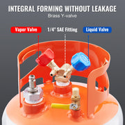 Load image into Gallery viewer, Amocart 30 lbs Refrigerant Recovery Tank with Float Switch Reusable AC Recovery Tank HVAC for All Refrigerant Prevent Overflow
