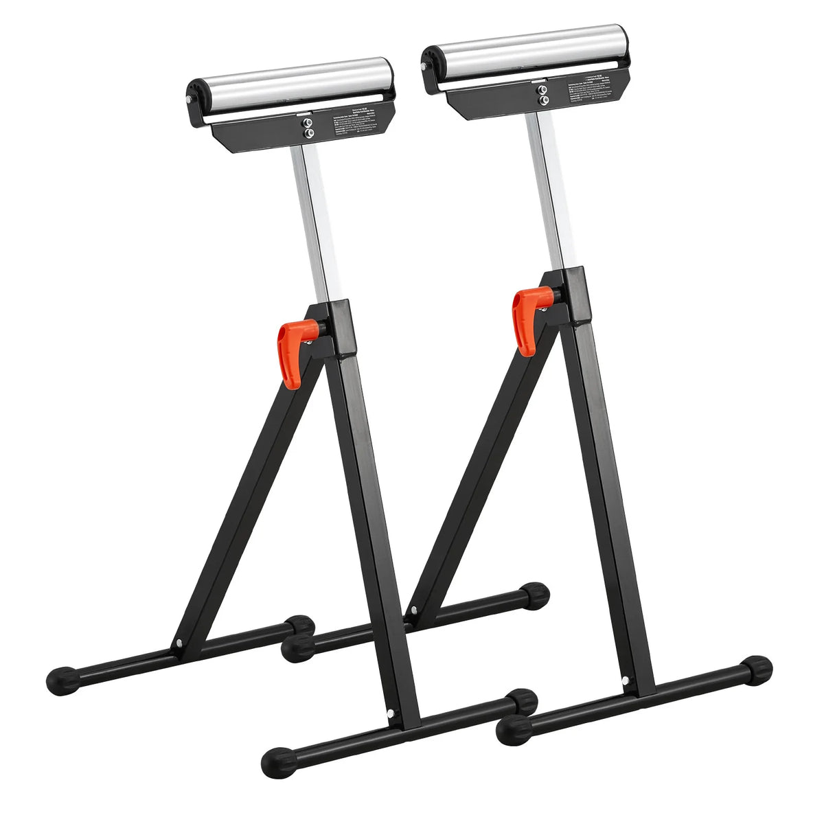 SucceBuy Roller Stand 135lbs/250lbs LBC Adjustable Height with 11.5in Polished Steel Roller Head Woodworking Extension Support