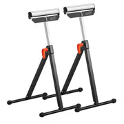 Load image into Gallery viewer, SucceBuy Roller Stand 135lbs/250lbs LBC Adjustable Height with 11.5in Polished Steel Roller Head Woodworking Extension Support - AMOCART
