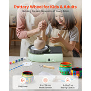 Load image into Gallery viewer, SucceBuy 3/6 inch Mini Pottery Wheel Turntable Forward Reverse Rotation Adjustable Speed Electric Clay Wheel for Kids and Adults
