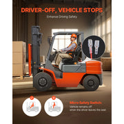 Load image into Gallery viewer, Amocart Universal Forklift Seat Tractor Suspension Seat w/ Adjustable Back Armrest Headrest&amp; Safety Belt Fold Down Tractor Seat
