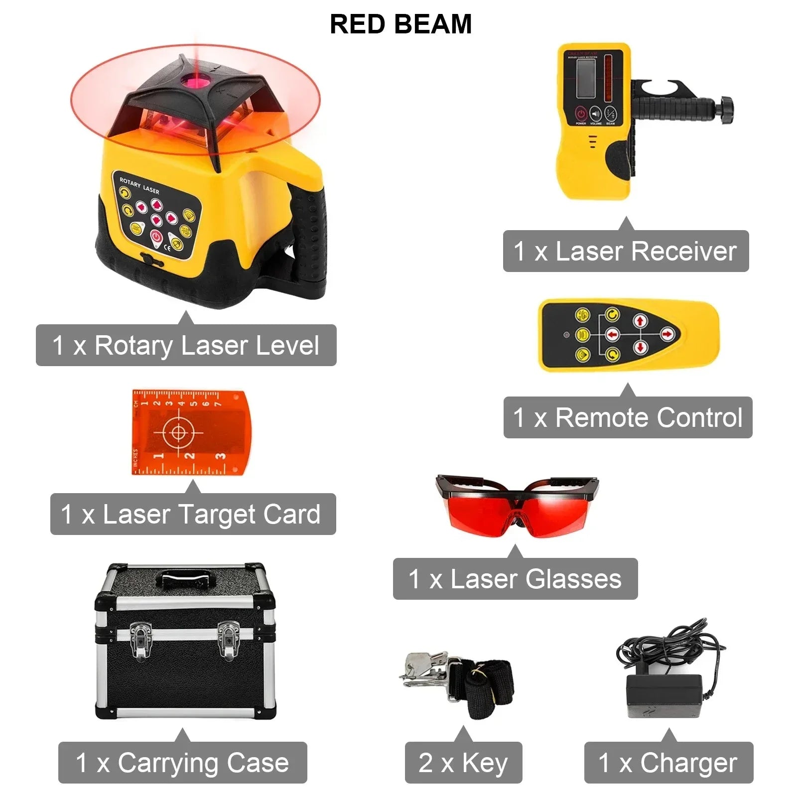 360 Rotary Auto Self Leveling Laser Level Instrument High Precision Laser Measuring Tool For Construction Engineering Decoration