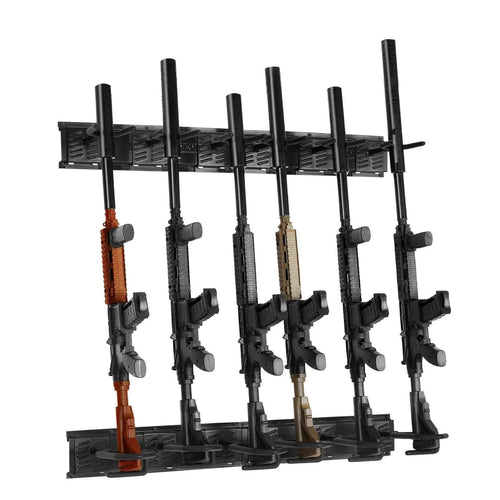 Amocart Gun Rack 6-Slot Vertical Rifle Shotgun Gun Rack 180 lbs Heavy Duty Metal Wall Gun Rack Display Stand with Soft Padding
