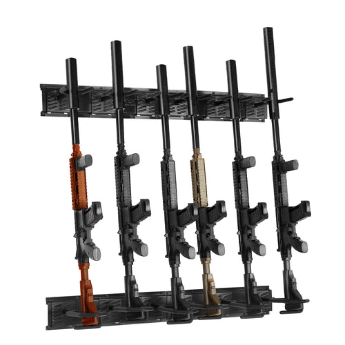 SucceBuy Gun Rack 6-Slot Vertical Rifle Shotgun Gun Rack 180 lbs Heavy Duty Metal Wall Gun Rack Display Stand with Soft Padding