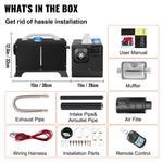 SucceBuy Diesel Air Heater 12V Truck Heater Parking Heater with LCD Remote Control Diesel Heater for RV Truck Boat  Car Trailer