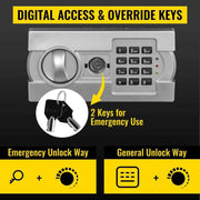 Load image into Gallery viewer, Amocart Electronic Safe Deposit Box Secret Hidden Piggy Bank Digital Access &amp;Override Keys for Store Money Gun Jewelry Document
