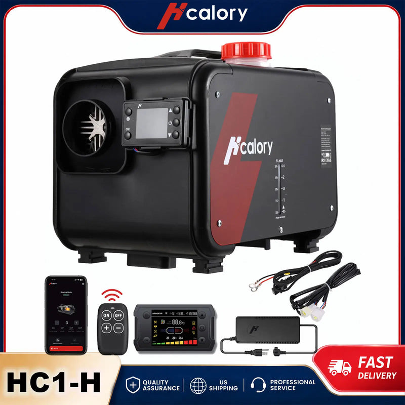 Hcalory HC1-H 8KW 12V All in One Portable Diesel Air Parking Heater Integrated Vehicle Heating Kit for Truck RV Camper Van Boat Amocart