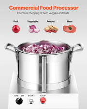 Charger l'image dans la visionneuse de galerie, SucceBuy 6 10 15L Food Processor &amp; Vegetable Chopper Food-Grade Stainless Steel Food Processor Chopper w/2 Extra S-Curve Blade

