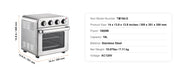 Bild in Galerie-Viewer laden, Amocart 18L 1700W Air Fryer Toaster Oven Stainless Steel Toaster Ovens Countertop Combo with Grill Home and Commercial Use
