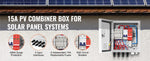 Amocart PV Combiner Box 4 String / 6 String Solar Combiner Box 10A / 15A Rated Current Fuse for On/Off Grid Solar Panel System