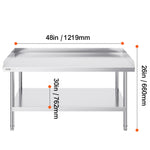 Amocart Stainless Steel Work Table Commercial Heavy Duty Food Prep Worktable with Adjustable Height for Restaurant Home Hotel
