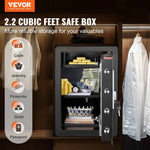 Amocart Electric Safe 2.2/1.8 Cubic Feet Fingerprint&Digital Security Cabinet Safe W/ Fire-proof Bag for Cash Jewelry Documents