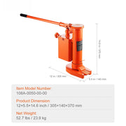 Load image into Gallery viewer, SucceBuy Hydraulic Toe Jack 2.5 Ton On Toe Toe Jack Lift 5 Ton On Top Lift Capacity Machine Jack 0.8-5.3 in - AMOCART
