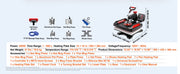 Charger l'image dans la visionneuse de galerie, Amocart 12x15In Heat Press Machinine Multifunctional Clamshell Printer Digital Heat Press Transfer Machine Sublimation Machine
