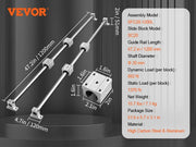 Load image into Gallery viewer, SucceBuy SFC 2PCS Linear Guide Rails SFC16 SFC20 1000/2000mm &amp; 4 Slide Blocks High Load-Bearing for DIY CNC Routers Lathes Mills

