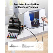 Load image into Gallery viewer, SucceBuy Airbrush Kit Air Brush Kit with Air Compressor and Tank 1 Dual-Action Airbrush with 1 Tip for Cake Decorating Nail Art
