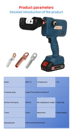 Portable Electric Hydraulic Crimping Plier SME-70 4-70mm² Lithium Battery Copper Aluminum Terminal Charging for Electrician