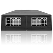 Load image into Gallery viewer, 10x20ft Black Pop Up Canopy Tent, 6 Removable Sidewalls with 2 Doors 4 Windows, PE Fabric Heavy Duty Outdoor Gazebo with Powder-Coated Steel Frame for Party Wedding Event
