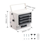 Load image into Gallery viewer, Amocart Electric Garage Heater Digital Fan Forced Wall with Remote Control Overheat Protection Hardwired Heater  for Workshop
