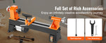 Amocart Benchtop Wood Lathe 10in x 18in / 14in x 40in US-120V Power Wood Turning Lathe Machine Variable Speeds for Woodworking