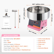 Charger l'image dans la visionneuse de galerie, Amocart Electric Cotton Candy Machine Candy Floss Maker Commercial Cotton Candy Machine w/ Stainless Steel Bowl and Sugar Scoop
