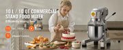 Bild in Galerie-Viewer laden, Amocart 10L/14L/28.5L/18.7L Commercial Food Mixer Commercial Stand Mixer with 3 Adjustable Speeds 550W 1100W Dough Mixer
