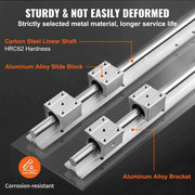 Load image into Gallery viewer, Amocart 2PCS Linear Guide Rails SBR12 SBR16 SBR20 800-2200mm &amp; 4PCS UU Bearing Blocks Smooth Motion for DIY Mills CNC Parts
