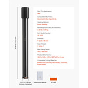 Bild in Galerie-Viewer laden, SucceBuy Core Drill Bit Internal Thread Diamond Dry Coring Bit w 3 Adapters Pilot Drill and Hex Wrench for Concrete Red Bricks
