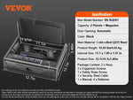 Amocart Gun Safe Q235 Steel Pistol Safe 3-Way Quick Access Firearm Case Gun Box Advanced Biometric Technology Travel Gun Safe